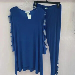 Rhinestone Ladder Tunic and Ankle Pant Set
